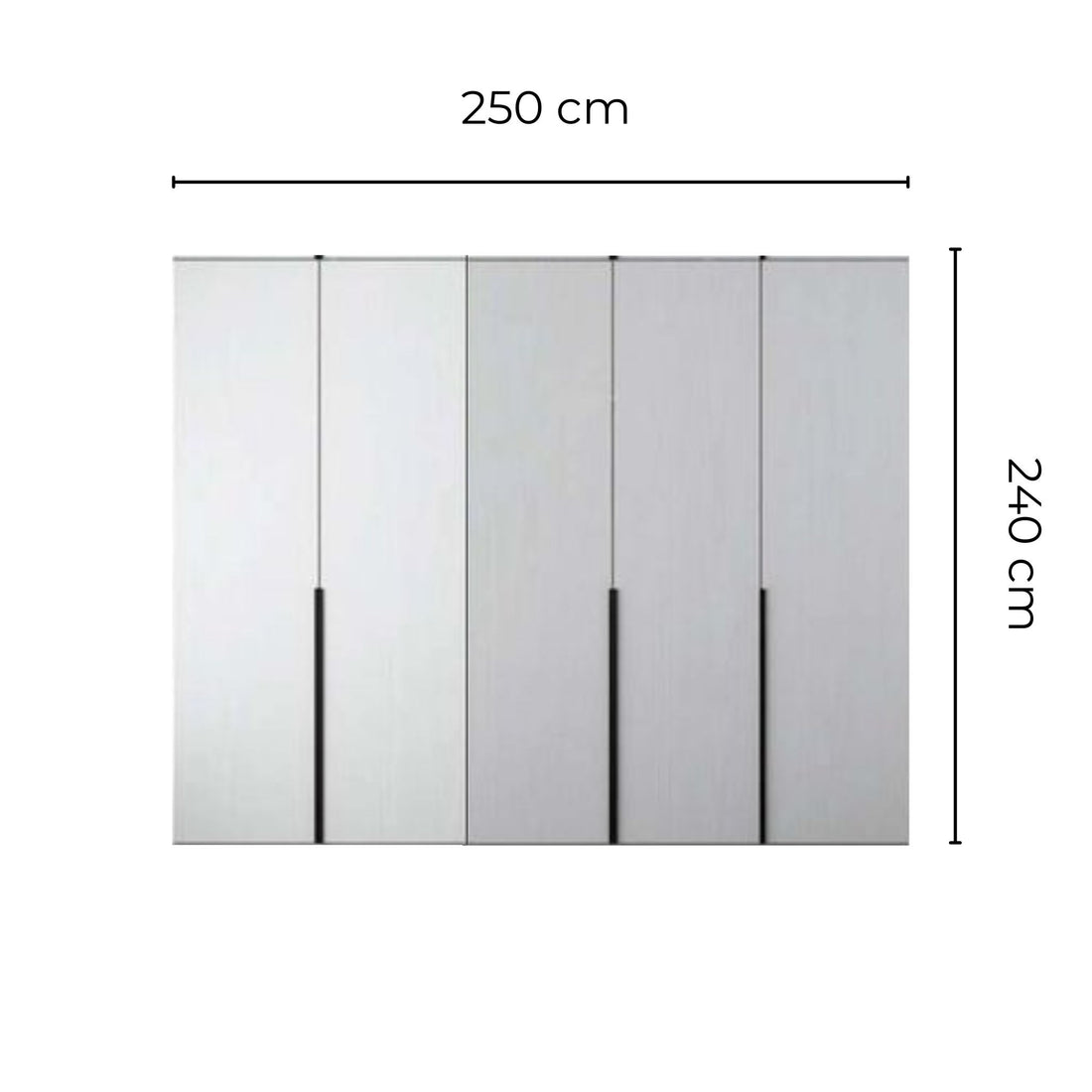 2.5M Wood Wardrobe
